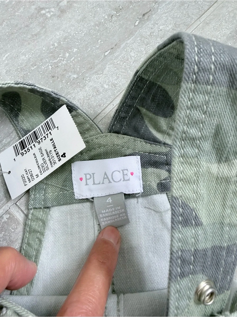 Girls 4 Camo Overall Dress NWT Cotton Utility Jumper School Daycare Toddler